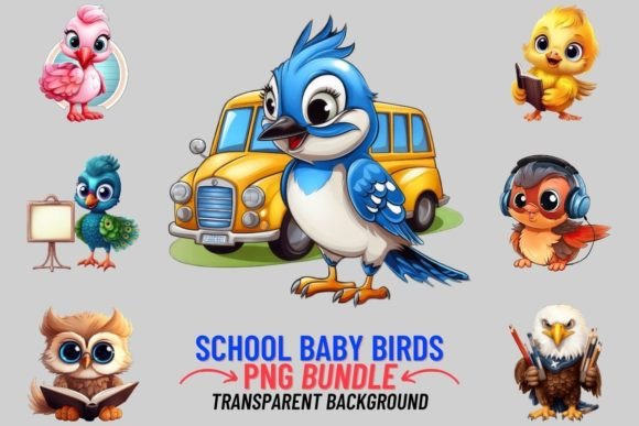 Back to School Birds 12 PNG Sublimation: A Practical Asset for Educators and Creative Professionals
