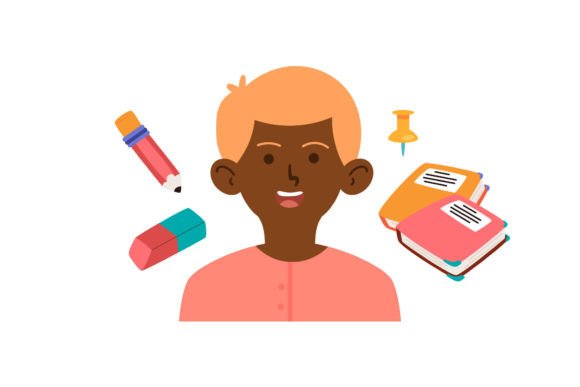 Back to School Guy with Stationery: A Versatile Digital Design Resource for Educators, Creators, and Entrepreneurs