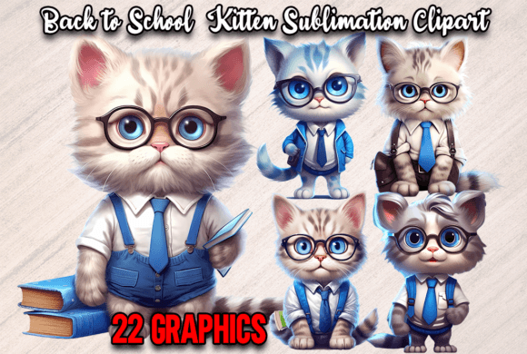 Back to School Kittens Sublimation