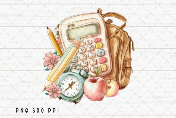 Back to School Pencil Watercolor PNG: A Digital Creative Essential for Educators, Crafters & Small Businesses