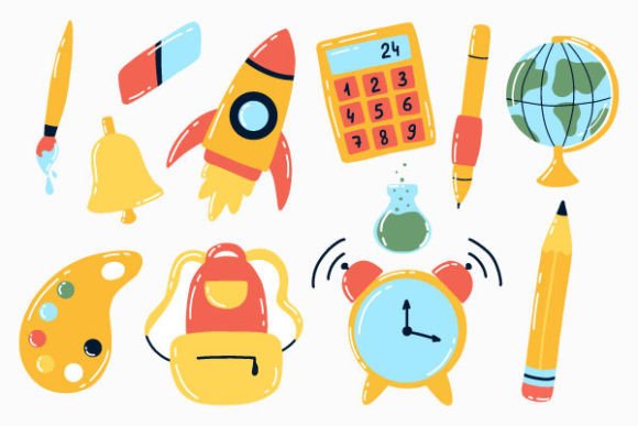 Back to School Set. School Elements Set.: Practical Visual Assets for Modern Professionals