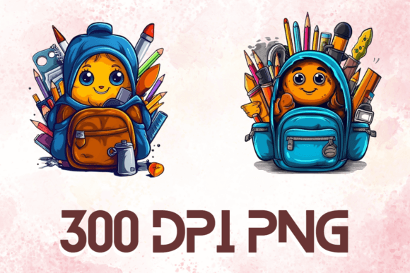 Back to School Watercolor Clipart Set 05