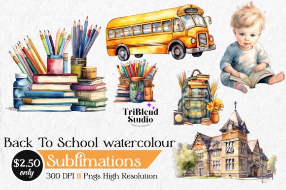 Back to School Watercolour