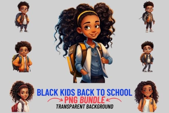 Black Kids Back to School Sublimation