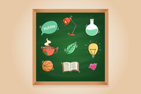 Doodle Back to School Icons Collection