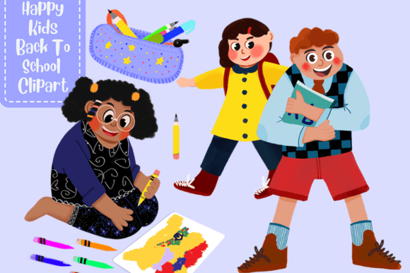 Happy Kids Back to School ClipArt