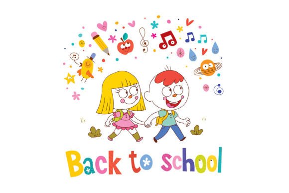 Little Boy and Girl Going Back to School: A Versatile Visual Resource for Educators, Designers, and Parents