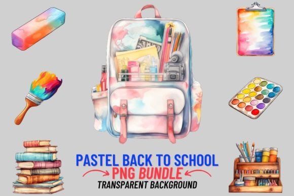 Pastel Back to School 12 PNG Sublimation