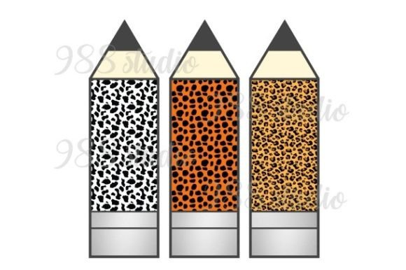 Pencil PNG Back to School Leopard Art