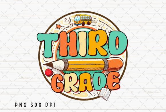 Third Grade Teacher Back to School PNG