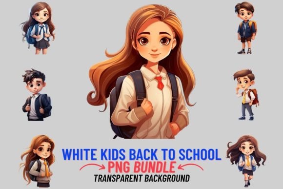 White Kids Back to School Sublimation: A Practical Asset for Educators and Creative Professionals